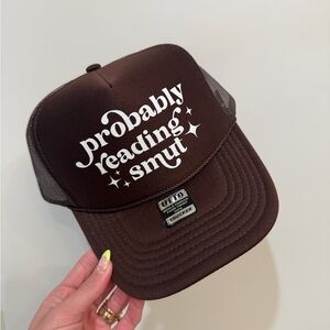 NEW Brown Trucker Hat Probably Reading Smut